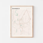 rhinebeck, new york map poster - image 1