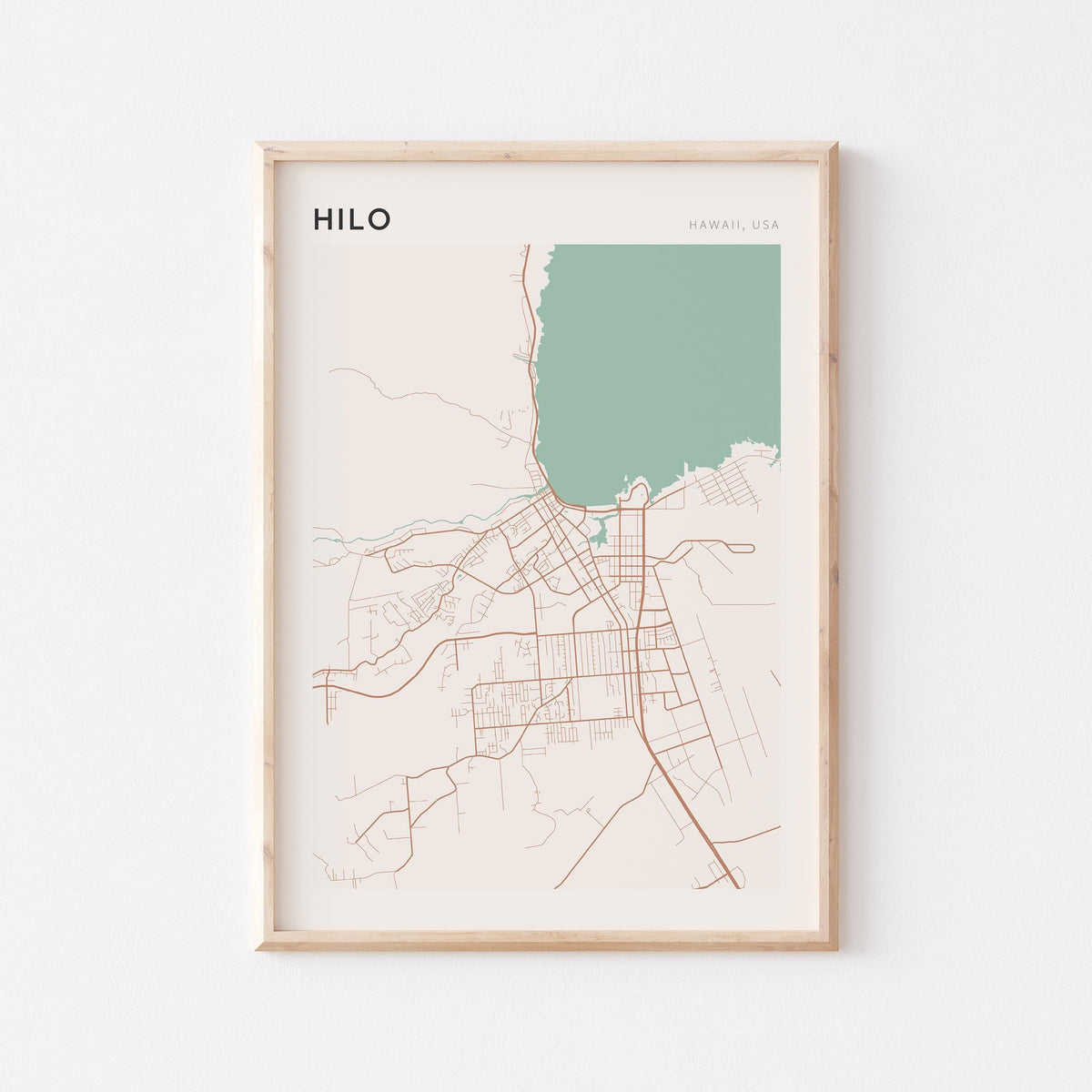 hilo, hawaii map poster - image 1