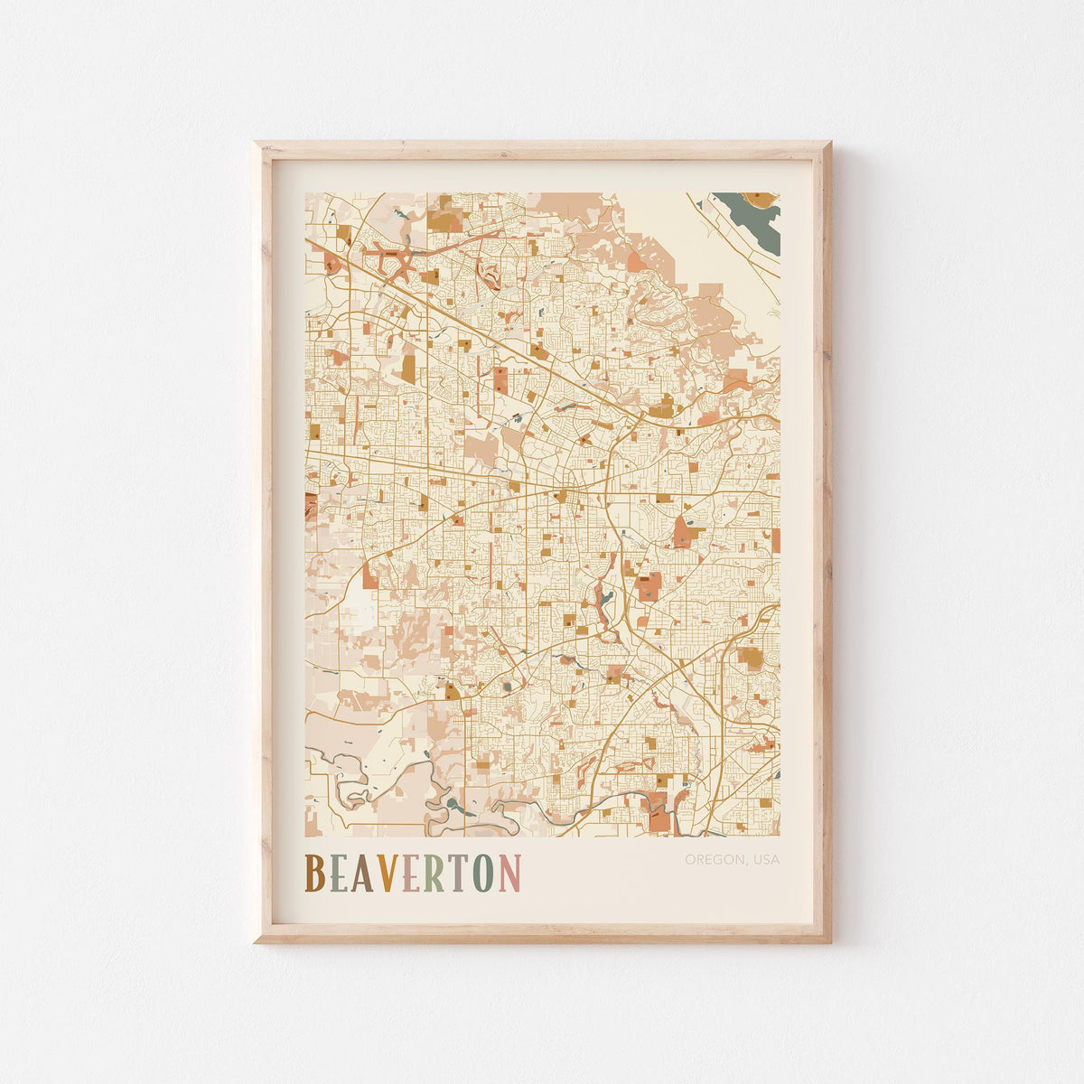beaverton, oregon map poster - image 1