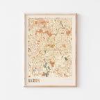 akron, ohio map poster - image 1