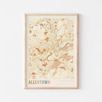 allentown, pennsylvania map poster - image 1