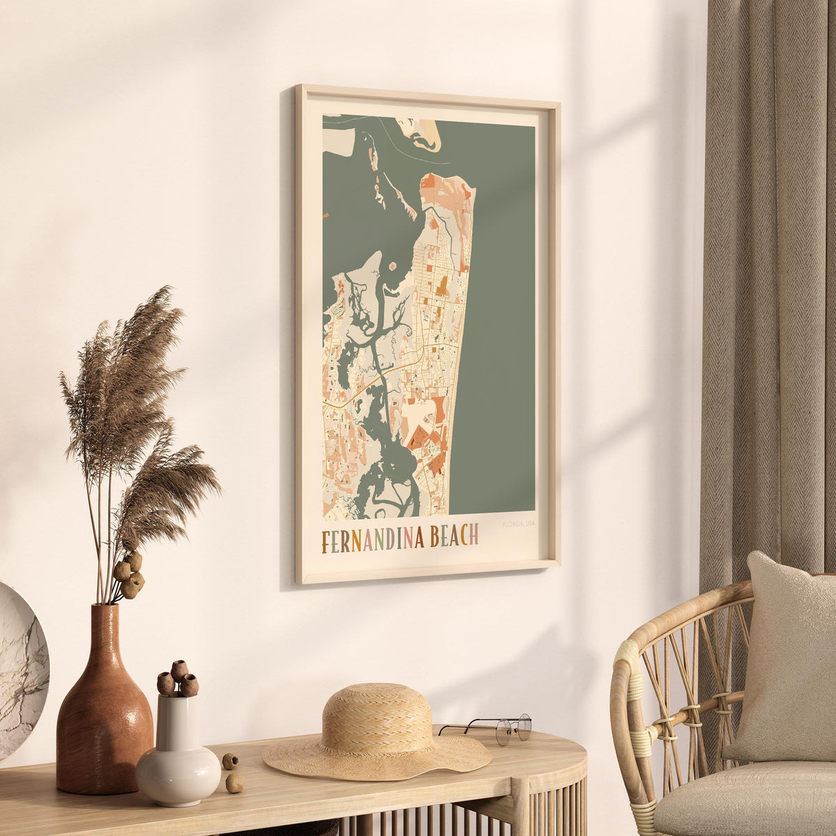 fernandina beach, florida map poster - image 2
