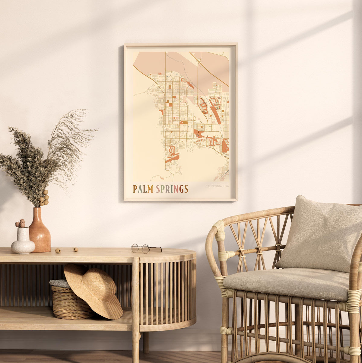 palm springs, california map poster - image 3