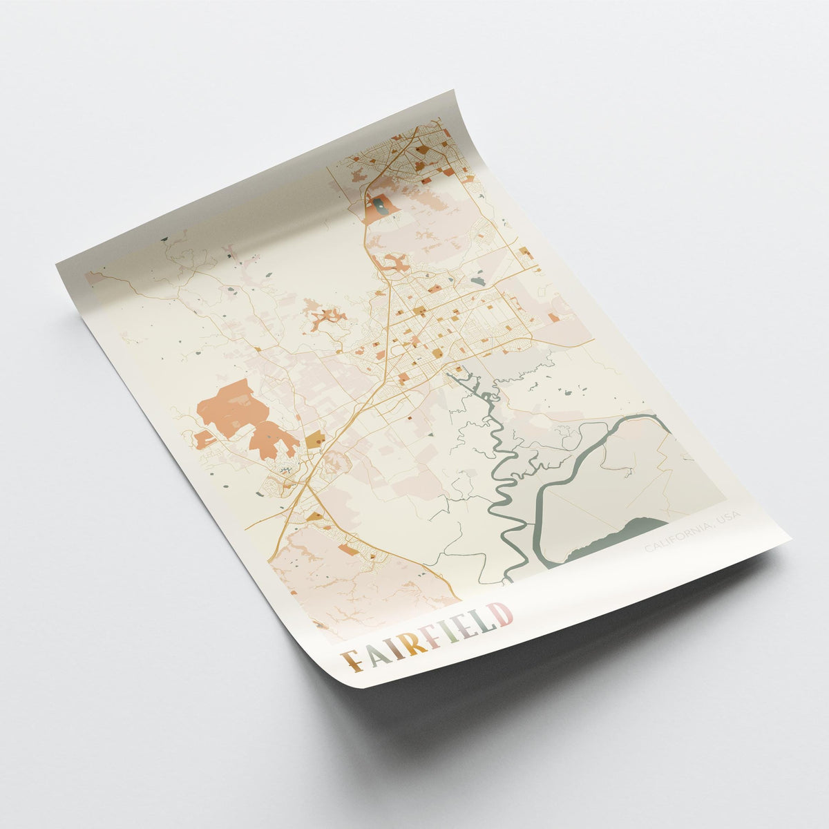 fairfield, california map poster - image 4