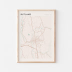rutland, vermont map poster - image 1