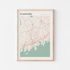 stamford, connecticut map poster - image 1