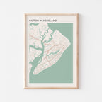 hilton head island, south carolina map poster - image 1