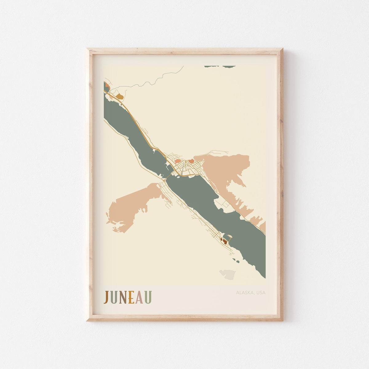 juneau, alaska map poster - image 1