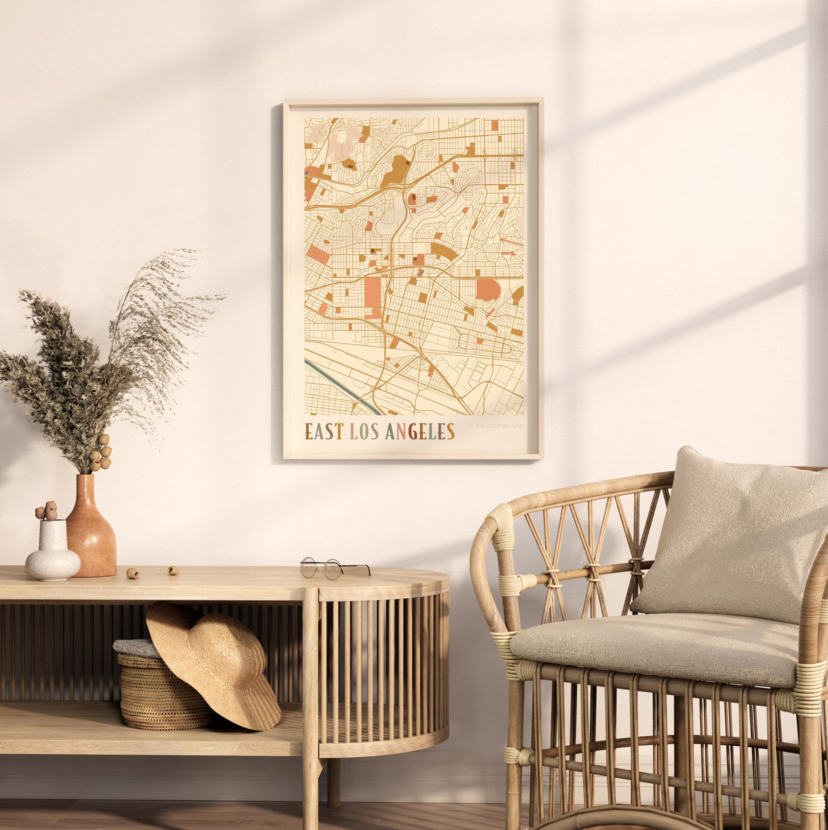 east los angeles, california map poster - image 3
