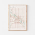 waterloo, iowa map poster - image 1