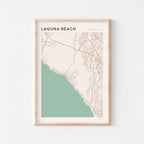 laguna beach, california map poster - image 1