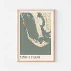 sanibel island, florida map poster - image 1