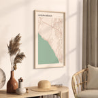 laguna beach, california map poster - image 2