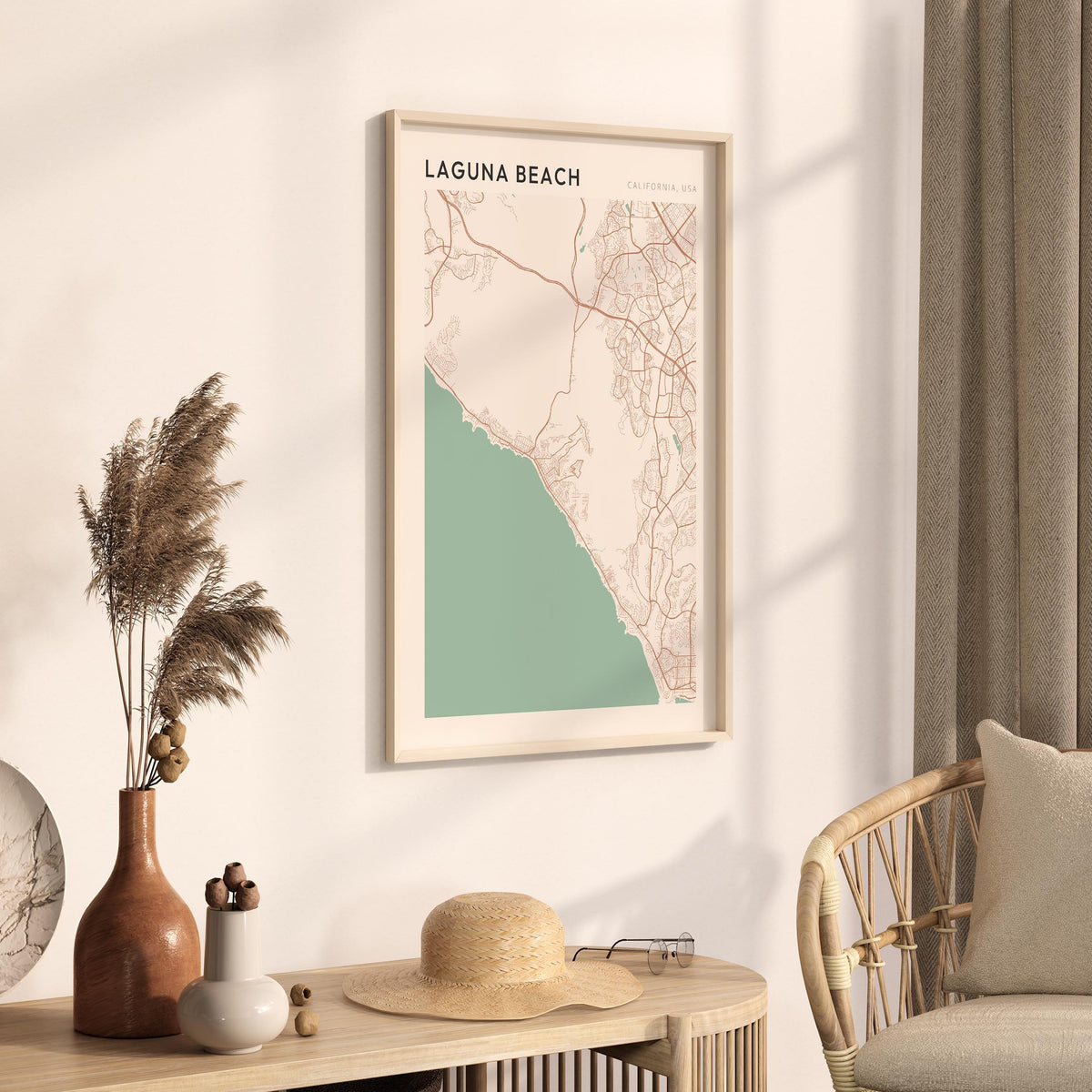 laguna beach, california map poster - image 2