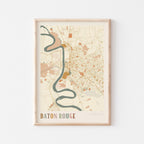 baton rouge, louisiana map poster - image 1