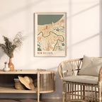 new orleans, louisiana map poster - image 3