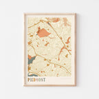piedmont, california map poster - image 1