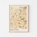 watertown, massachusetts map poster - image 1