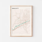 endicott, new york map poster - image 1