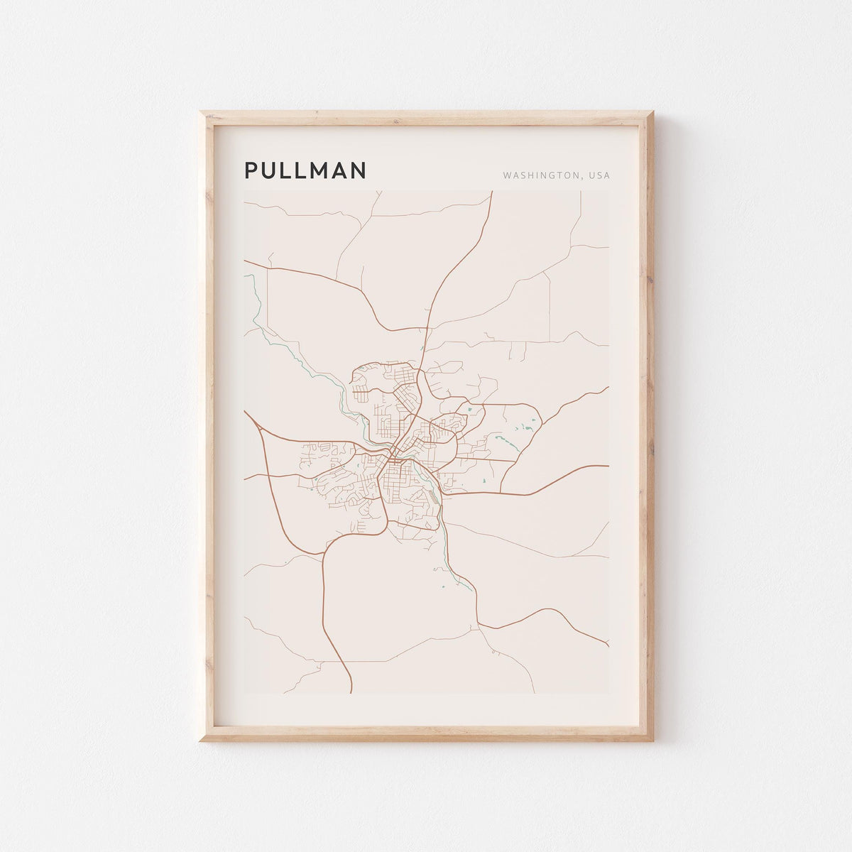 pullman, washington map poster - image 1
