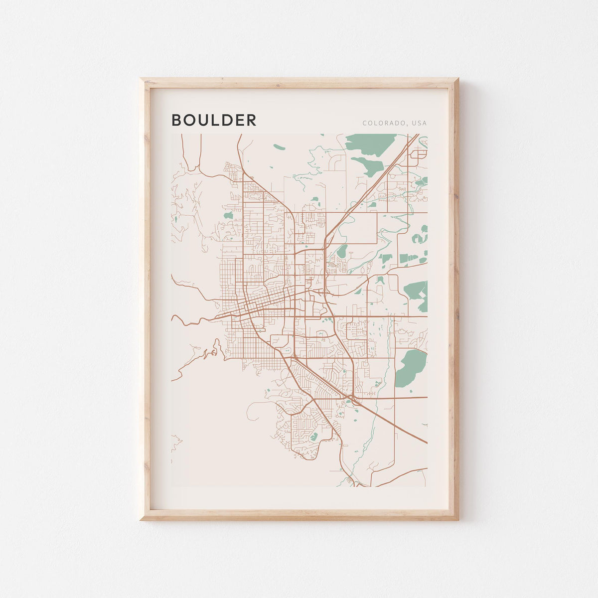 boulder, colorado map poster - image 1