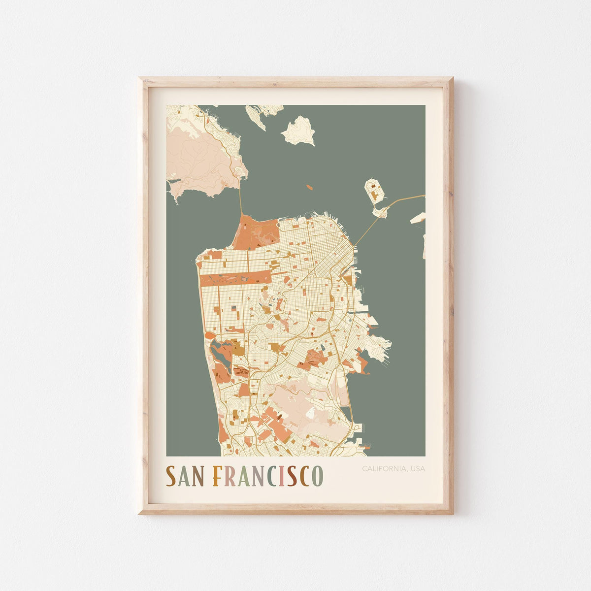 san francisco, california map poster - image 1