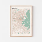 boston, massachusetts map poster - image 1