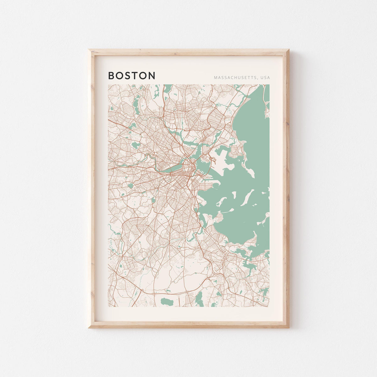 boston, massachusetts map poster - image 1