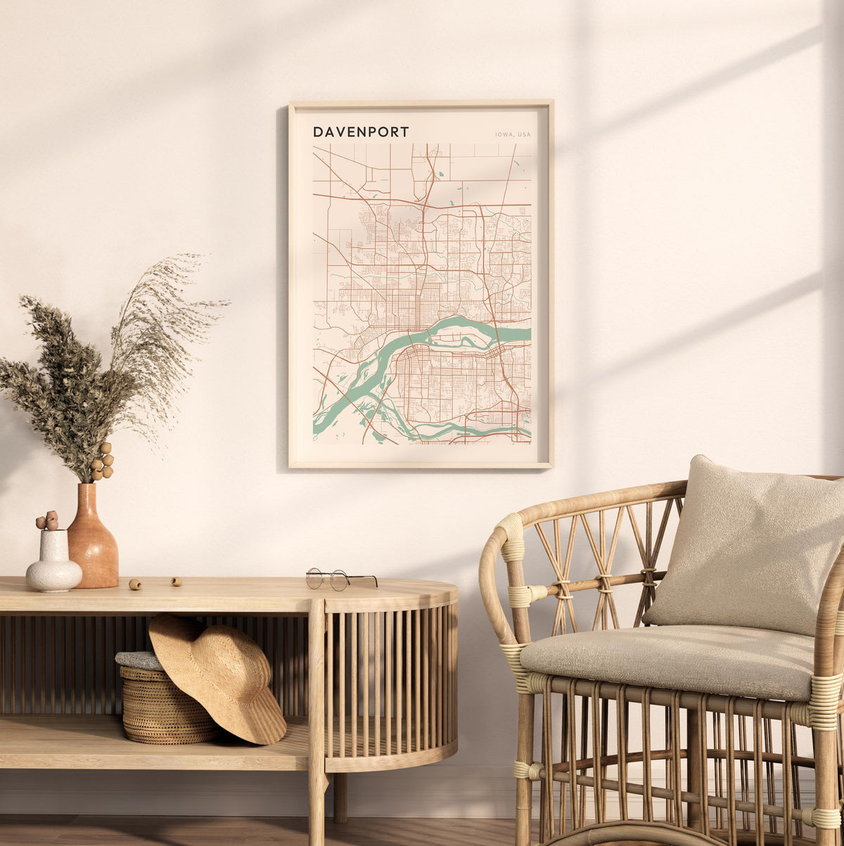 davenport, iowa map poster - image 3