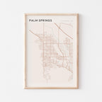 palm springs, california map poster - image 1