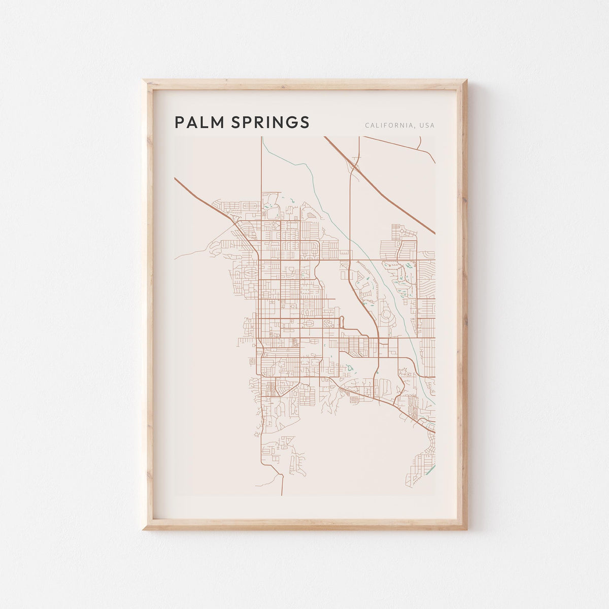 palm springs, california map poster - image 1