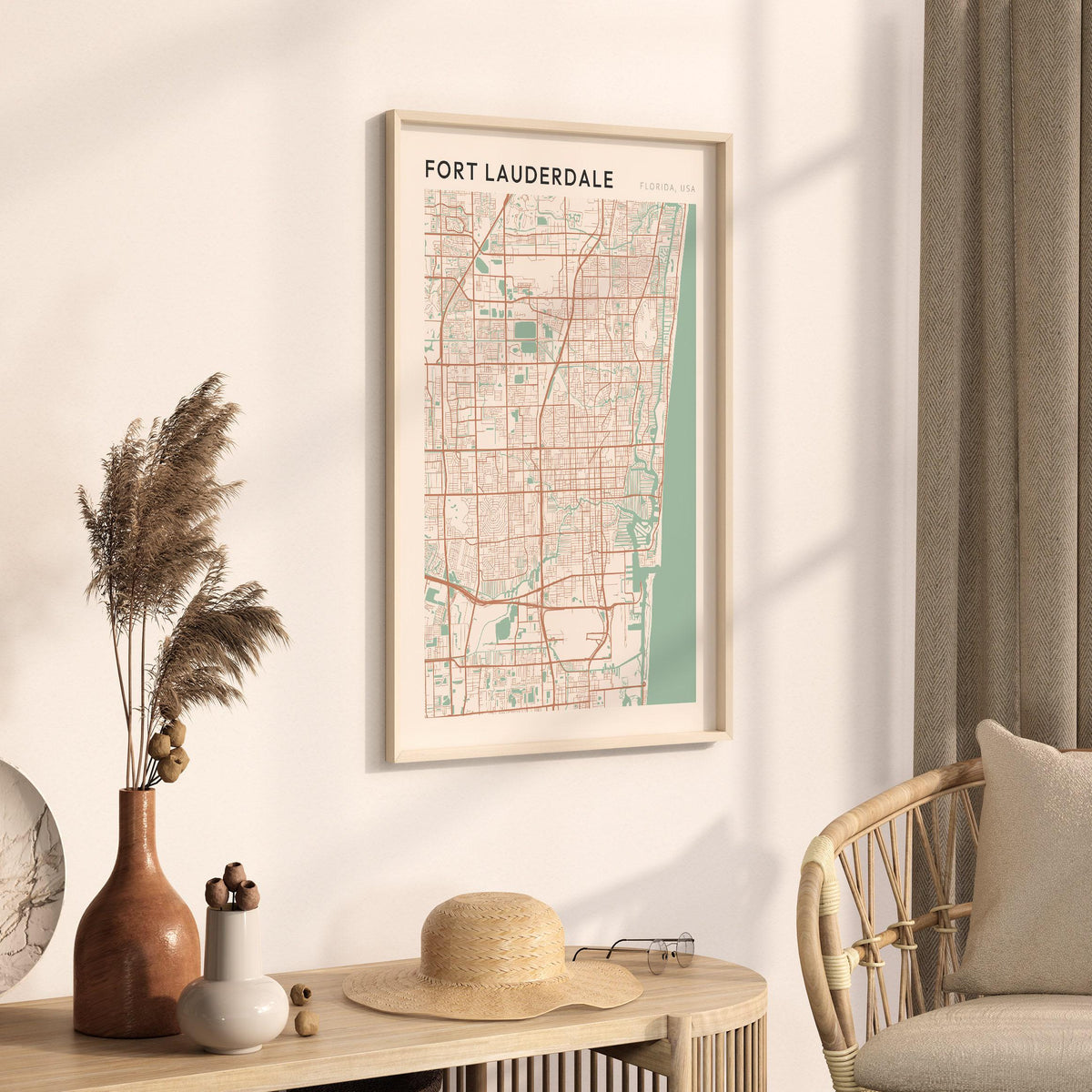 fort lauderdale, florida map poster - image 2