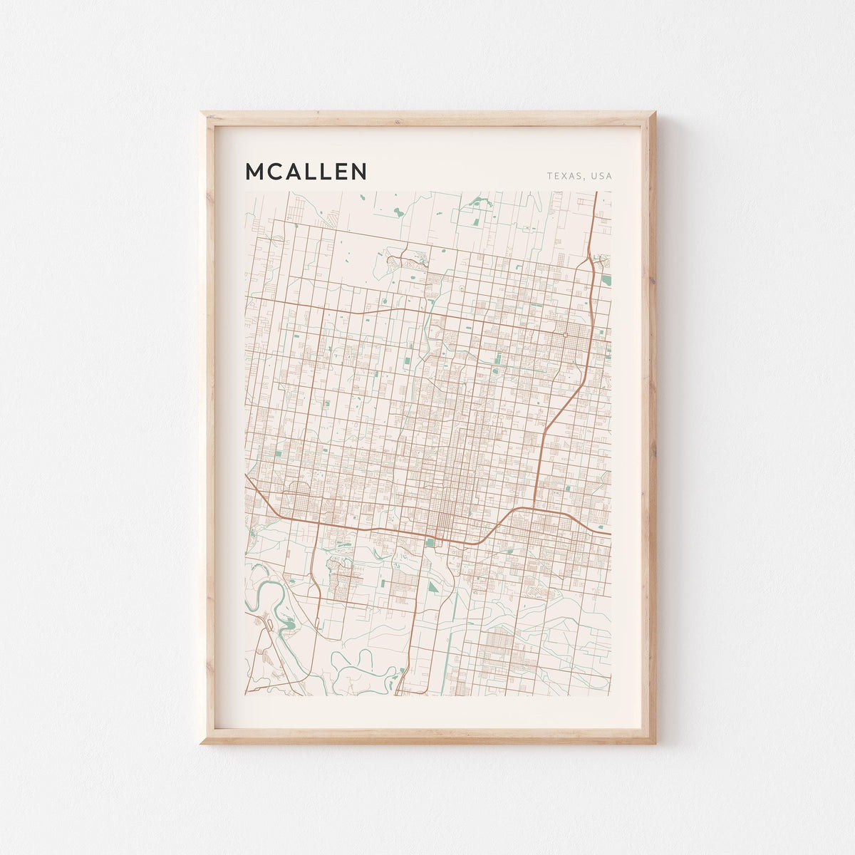 mcallen, texas map poster - image 1