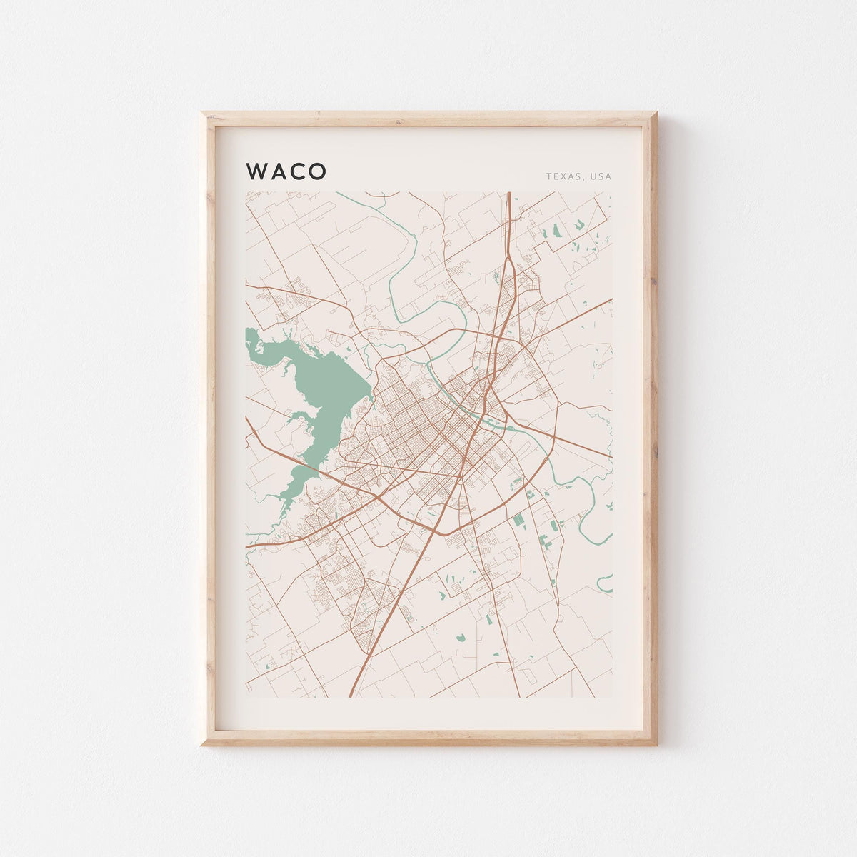 waco, texas map poster - image 1