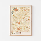 west covina, california map poster - image 1