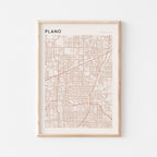plano, texas map poster - image 1