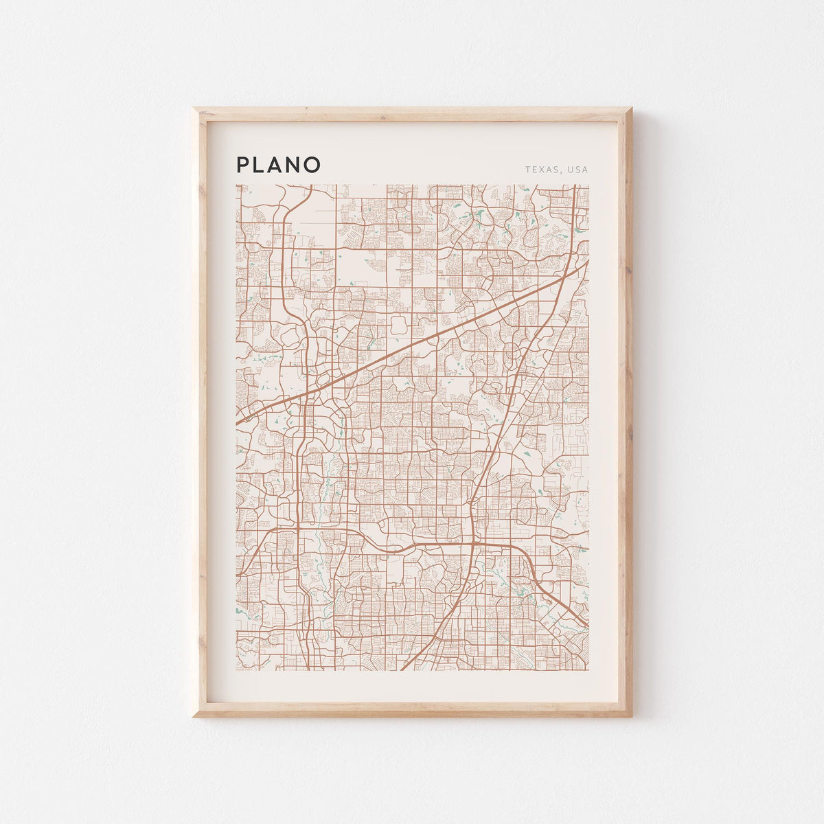 plano, texas map poster - image 1