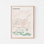 fairbanks, alaska map poster - image 1