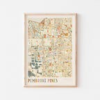 pembroke pines, florida map poster - image 1