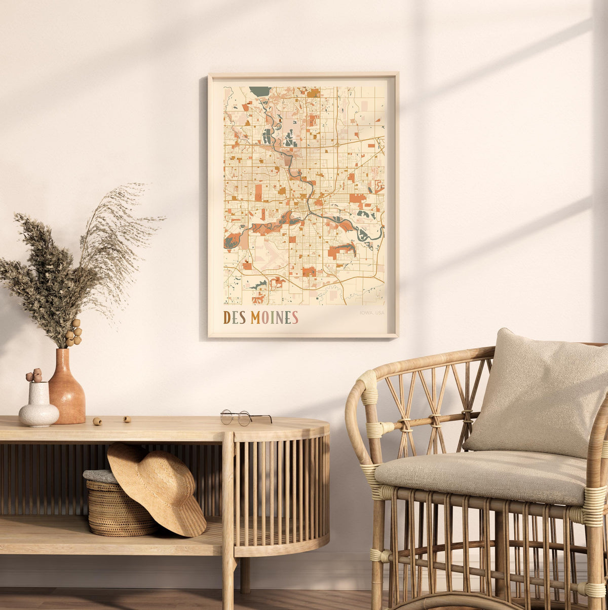 des moines, iowa map poster - image 3