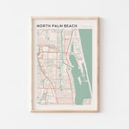 north palm beach, florida map poster - image 1