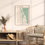 st. augustine, florida map poster - image 3