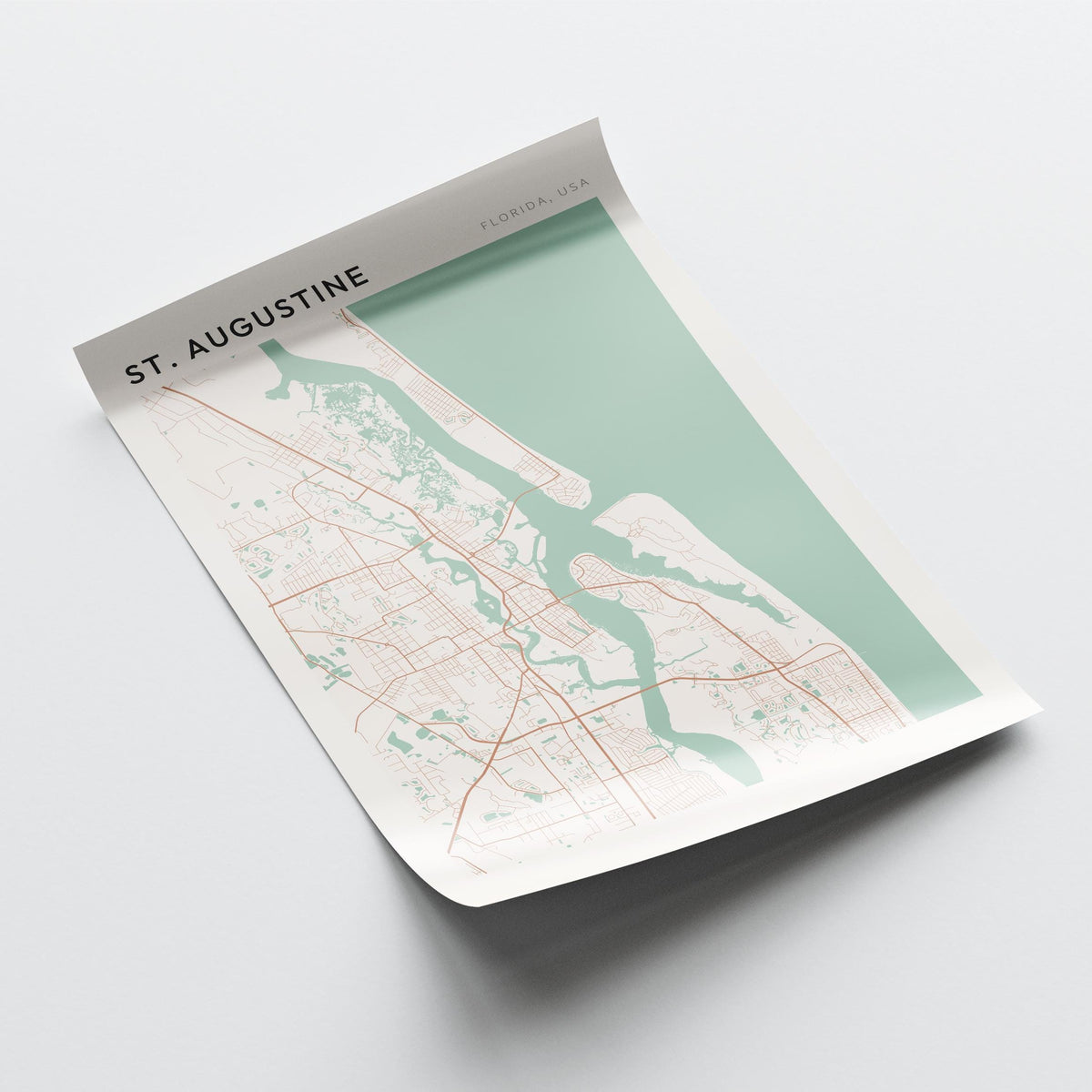 st. augustine, florida map poster - image 4