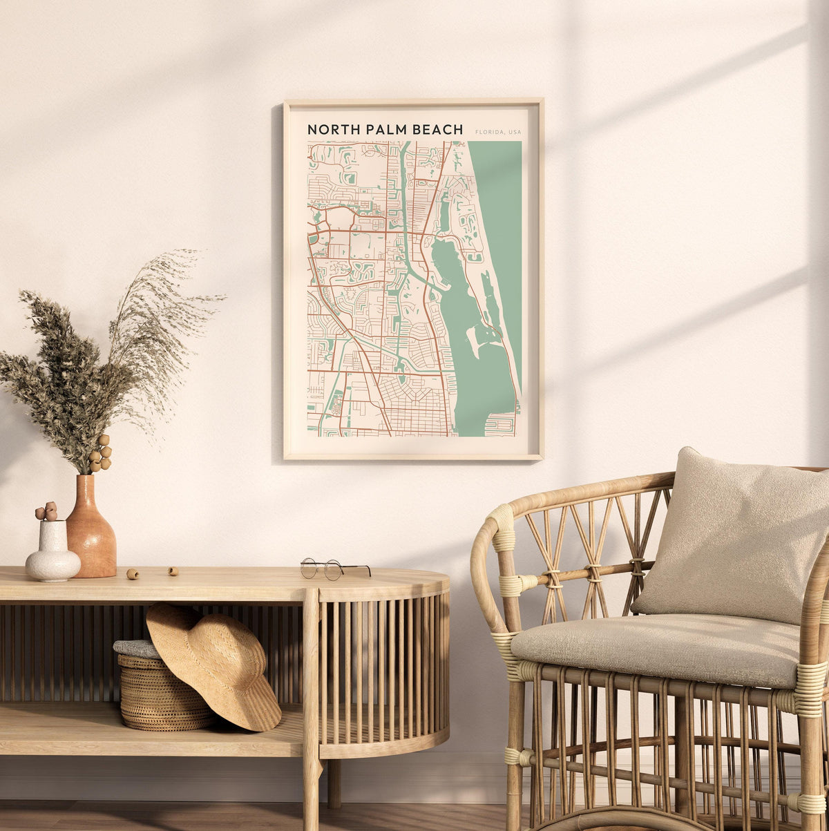 north palm beach, florida map poster - image 3