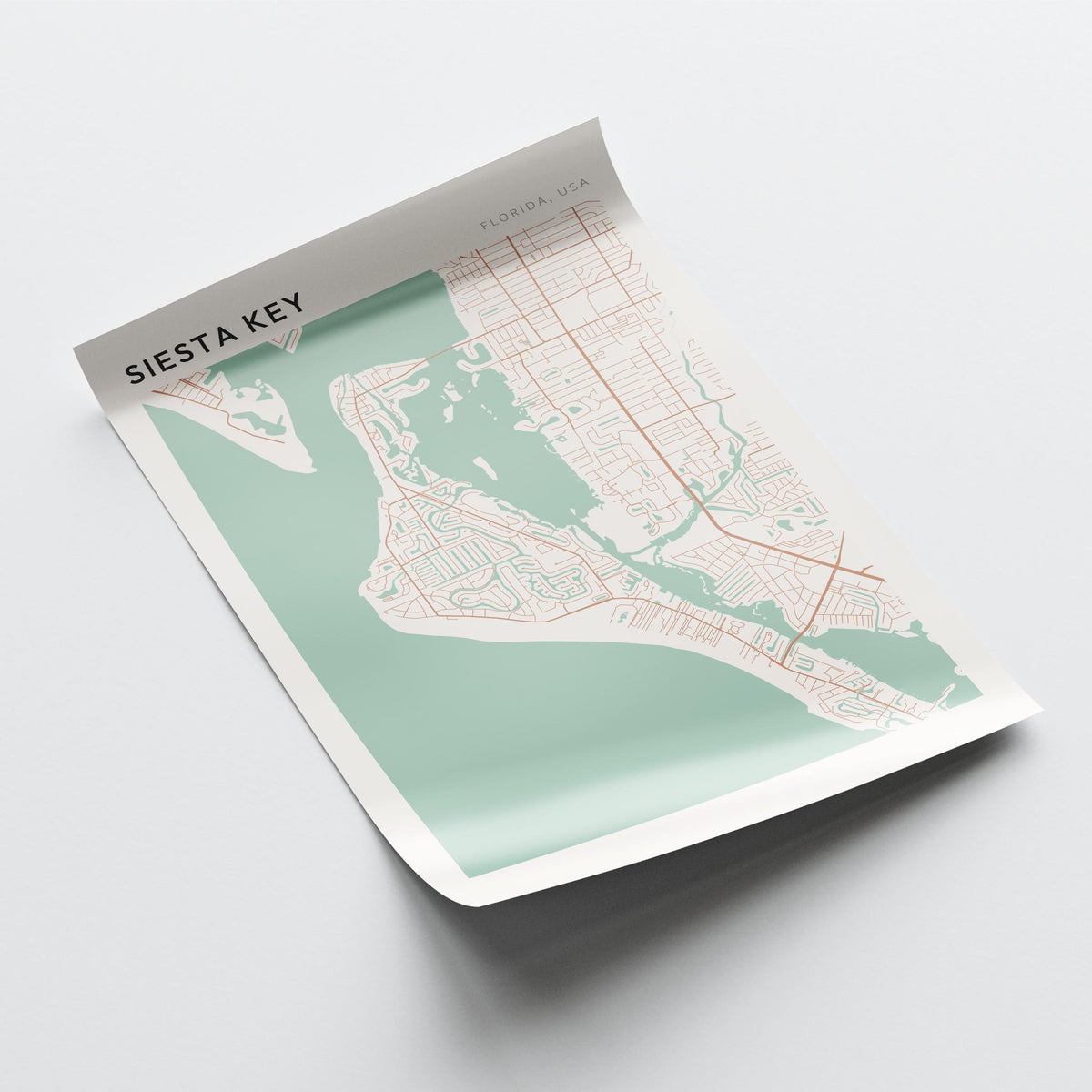 siesta key, florida map poster - image 4