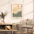 santa barbara, california map poster - image 3