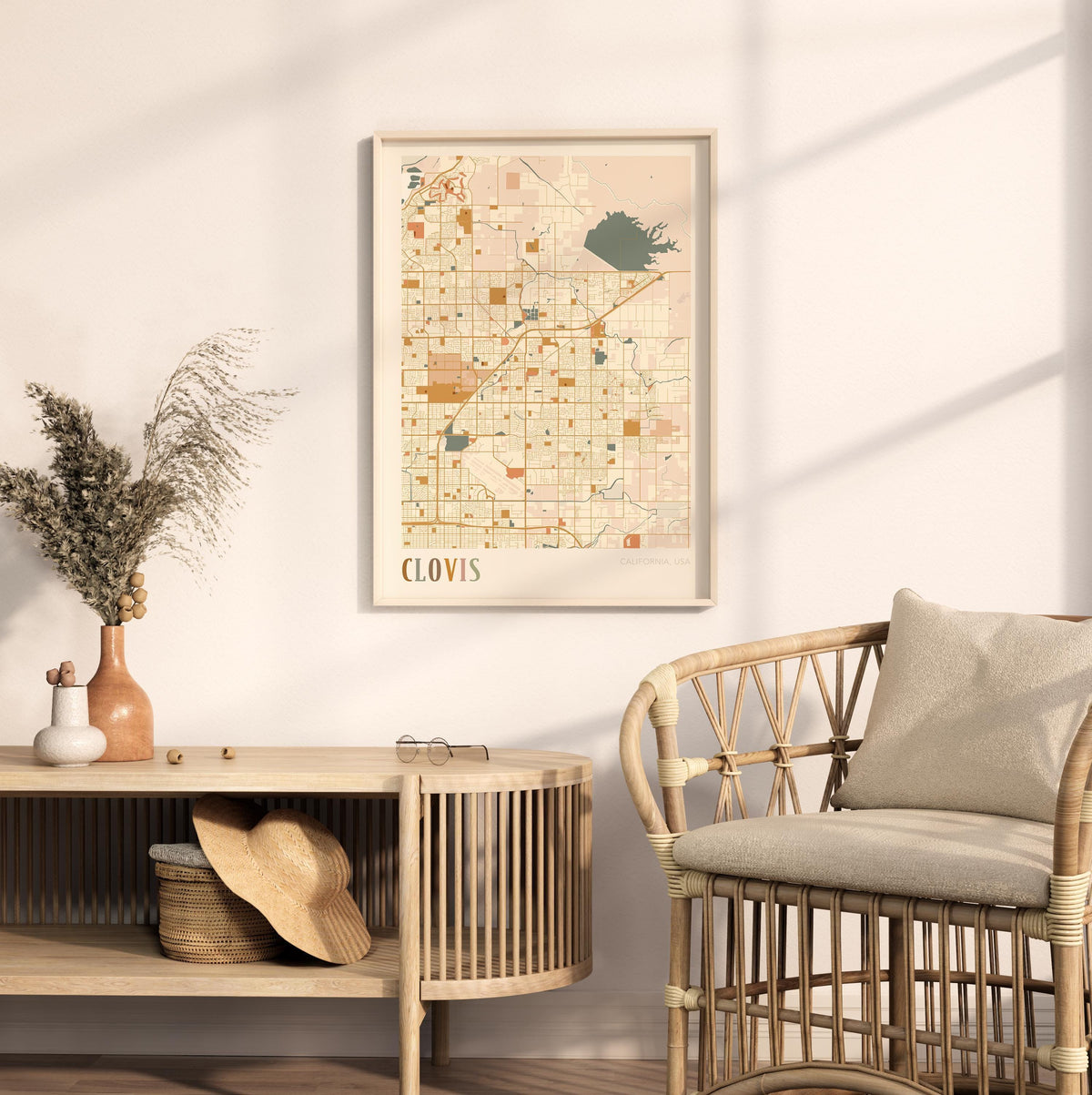 clovis, california map poster - image 3