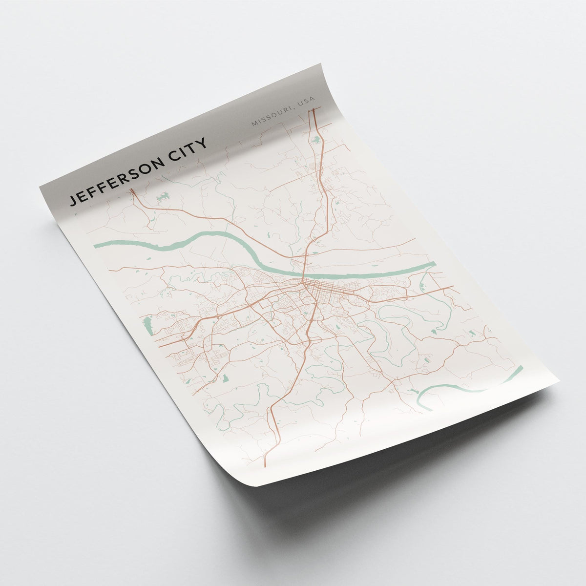 jefferson city, missouri map poster - image 4