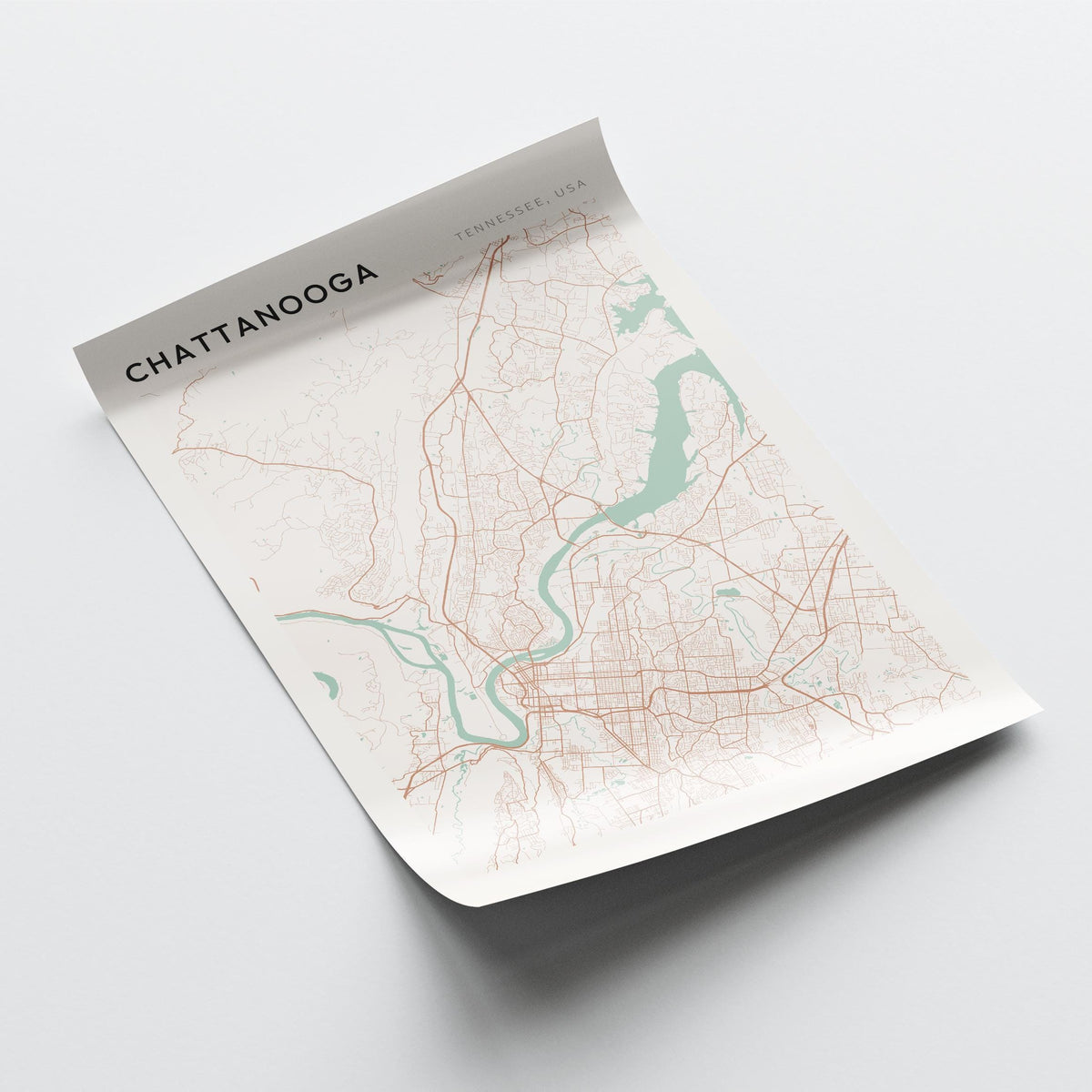 chattanooga, tennessee map poster - image 4