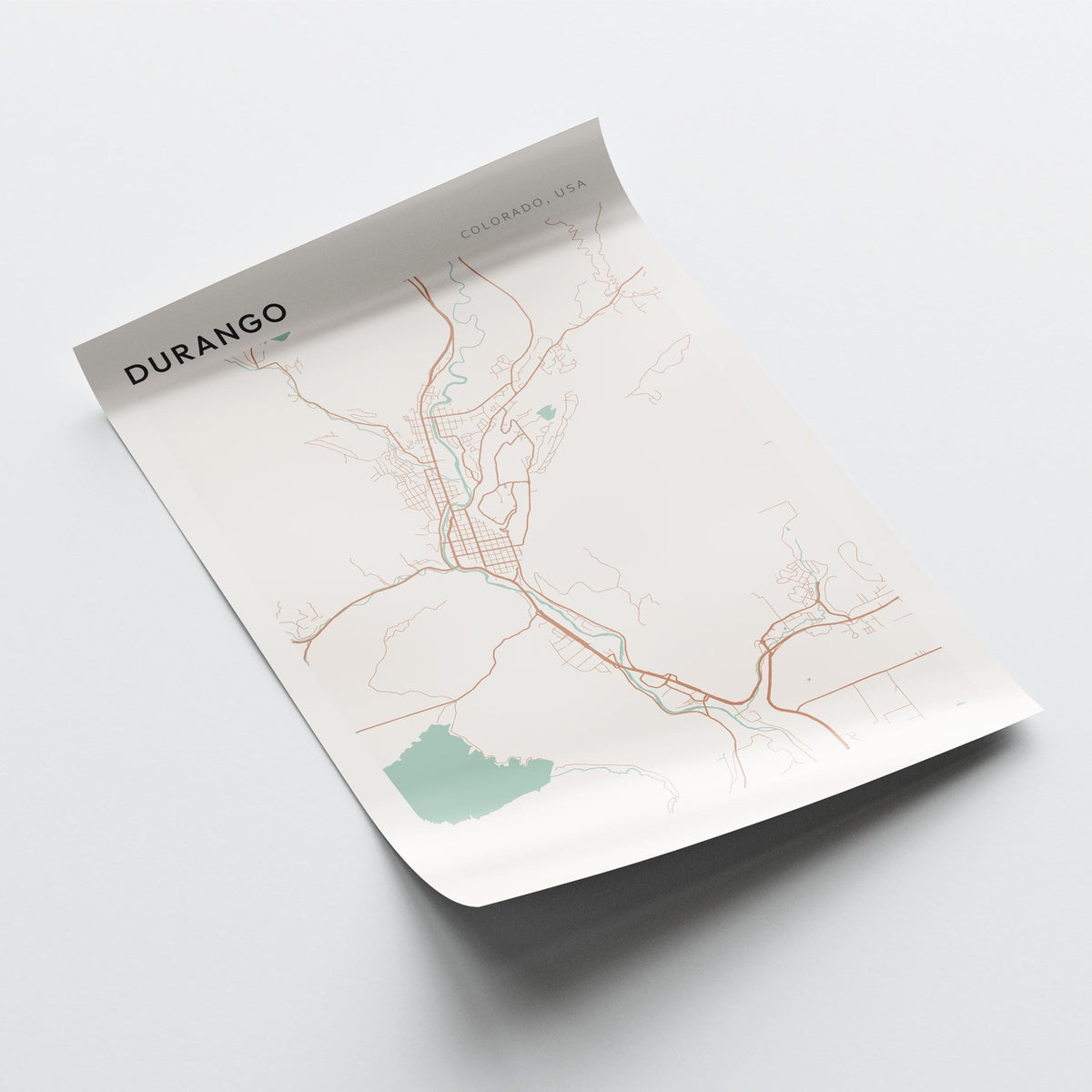 durango, colorado map poster - image 4
